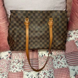 Louisvuitton Brown Checkered Tote Bag